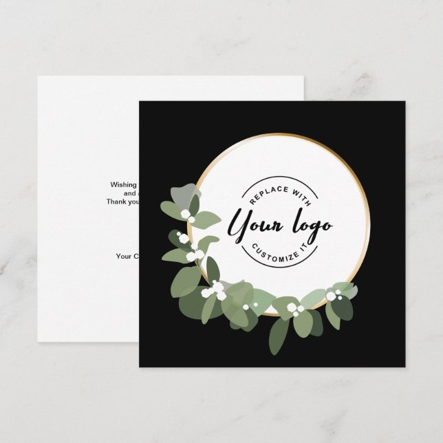 2024 Helgdag Logotyp för Anpassningsbar av utandni Julkort (Fram/baksida)