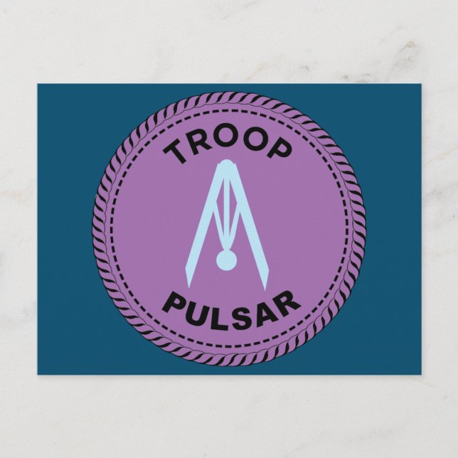 2024 IGGPPCamp Troop Pride Compass Poscard Vykort (Framsida)
