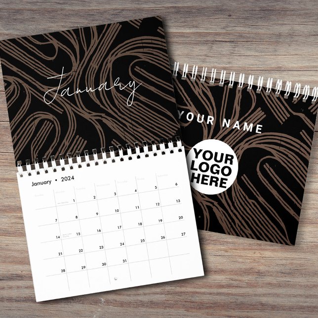 2024 Illustration Calendar Company Logotyp and Tex Kalender (Skapare uppladdad)