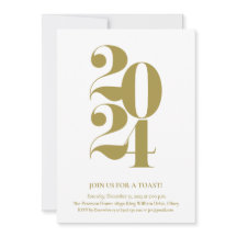 2024 Inbjudan till Nyårsafton- i Guld