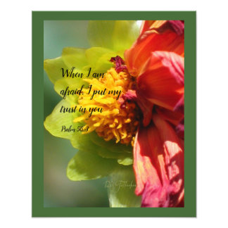 2024 JW year text Psalm 56:3 Fototryck