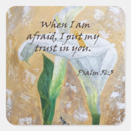 2024 JW year text Psalm 56:3 Fyrkantigt Klistermärke