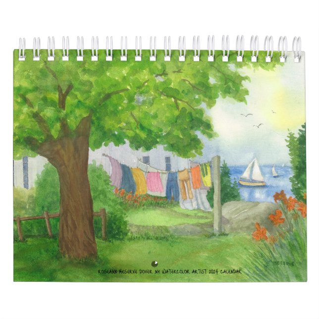 2024 KALENDAR ROSEANN MESERVE WATERCOLOR ARTIST KALENDER (Omslag)