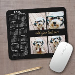 2024 Kalender - 4 fotokollage modern skripttext Musmatta<br><div class="desc">En 2024-kalender med ställe för 4 foton. Du kan lägga till namn,  monogram eller annan anpassningsbar. Kalendern är fri och lätt att läsa. Du kan ändra bakgrunden färg om du klickar på länken Custze (anpassa) och går till det avancerade designområdet.</div>