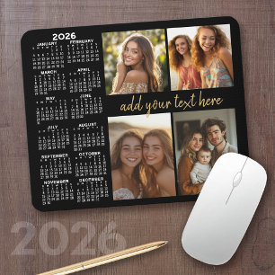 2024 Kalender - 4 fotokollage modern skripttext Musmatta