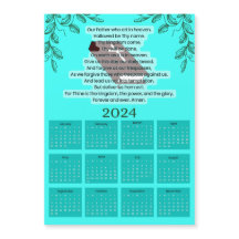 2024 Kalender - Christian Prayer Magnetic Card