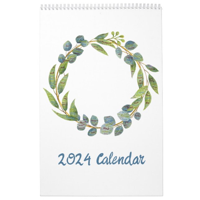 2024 Kalender för Lingusts and Language Älskare (Omslag)
