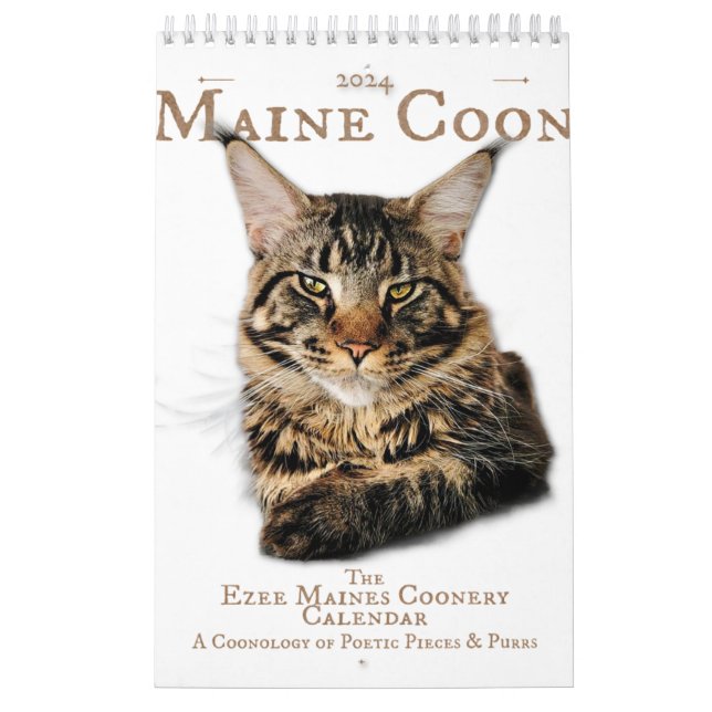 2024 Kalender Maine Coon cat & kittens, poesry (Omslag)