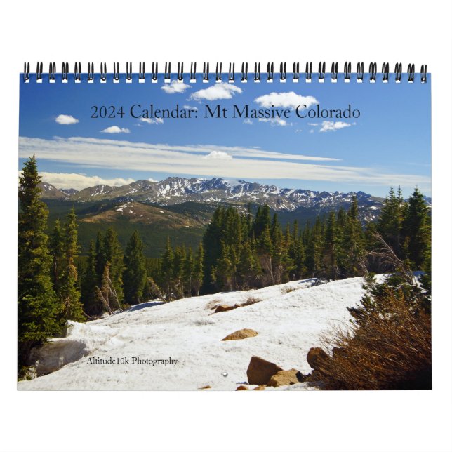2024 Kalender: Mt Massive, Colorado Kalender (Omslag)