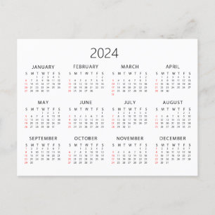 2024 Kalender Vykort