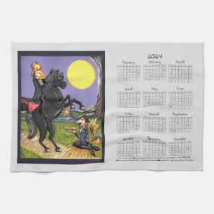 2024 Kalendern Sömnig Hollow Horseman Ichabod Gråt Kökshandduk