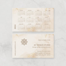 2024 Kalenderns Elegant Modern Beige Golden Bläck