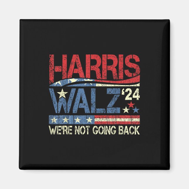2024 Kamala Harris 2024 Tim W 2024 Usa Fla Magnet (Framsidan)