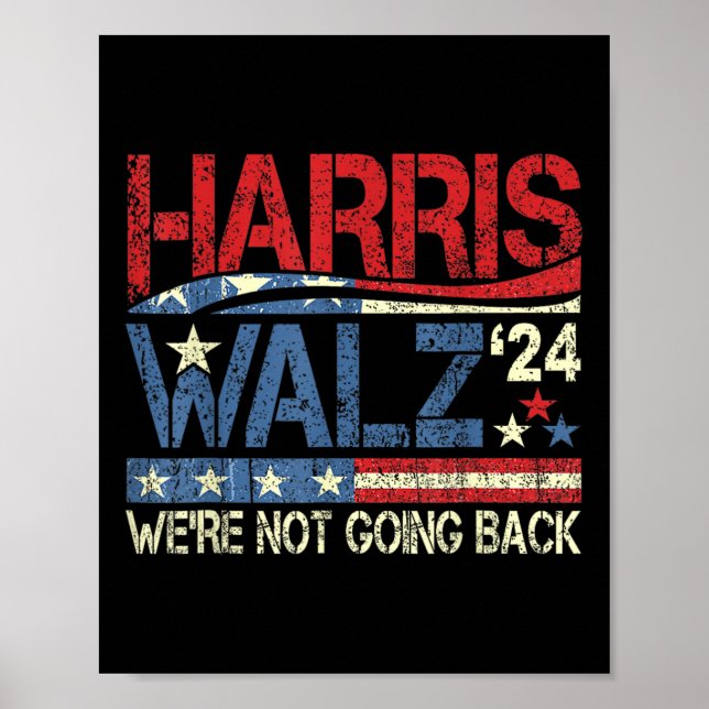 2024 Kamala Harris 2024 Tim W 2024 Usa Fla Poster (Framsidan)