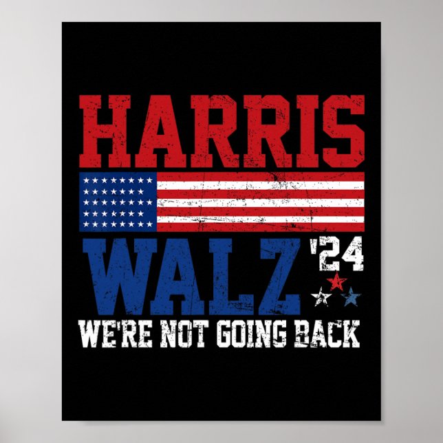 2024 Kamala Harris 2024 Tim W 2024 Usa Fla Poster (Framsidan)