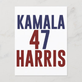 2024 Kamala Harris Fru president USA Omröstning Helg Vykort