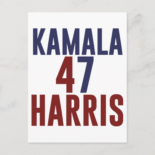 2024 Kamala Harris Fru president USA Omröstning Helg Vykort (Framsida)