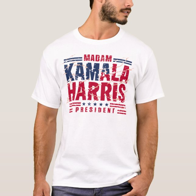 2024 Kamala Harris Fru president USA:s omröstning T Shirt (Framsida)