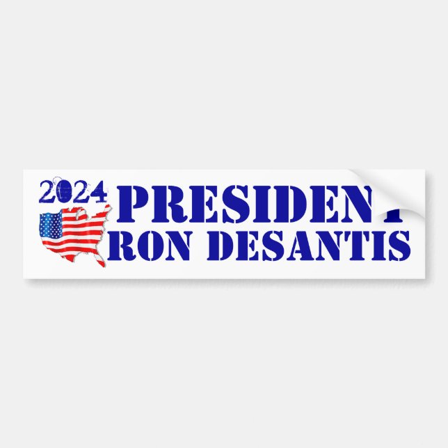 2024 Kampanj till president Ron DeSantis USA flagg Bildekal (Framsidan)