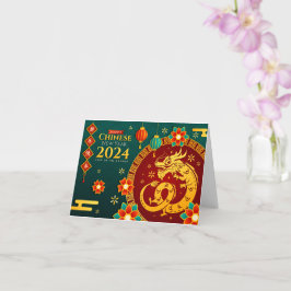 2024 Kinas nya år för Golden Dragon Kort
