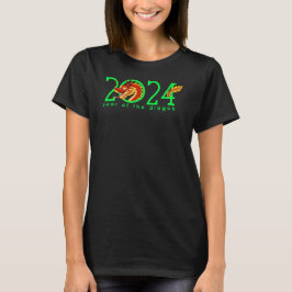2024 Kinesisk nyårshandling T-Shirt Tecknad 2024