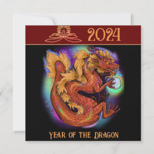2024 Kinesiskt zodiakår för nya drakår Inbjudningar