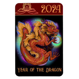 2024 Kinesiskt zodiakår för nya drakår Magnet