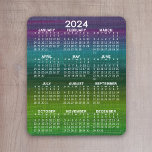 2024 Lodrät Modern Abstrakt Kalender Musmatta<br><div class="desc">En modern målning med 2024 års kalender. En färgstark affärspost för nyåret. Ett spännande alternativ för en kalenderbakgrund i stället för ett solitt färg.</div>