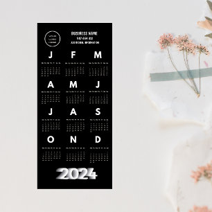 2024-Logotypens kalender svartvitt