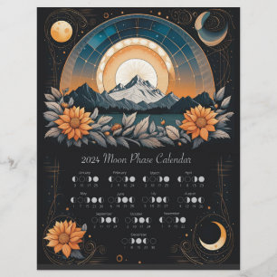 2024 Lunar Cycle Solroskalender Södra Hemi Reklamblad