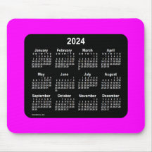 2024 Magenta Neon Two Tone Calendar från Janz