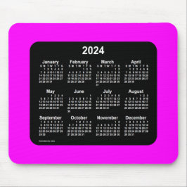 2024 Magenta Neon Two Tone Calendar från Janz Musmatta