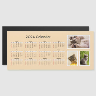 2024 Magnetic Calendar Anpassningsbar Photo