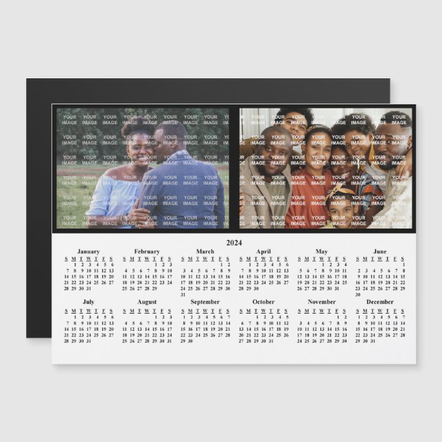 2024 Magnetisk kalender för familjen Porträtt Anpa (Fram/baksida)