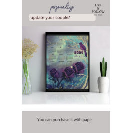 2024 Månadskalenderns Lila Ro Poster