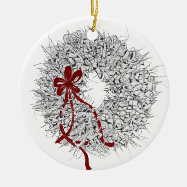 2024 Mele Kalikimaka Ti Löv-utandningsorgan Julgransprydnad Keramik (Framsidan)