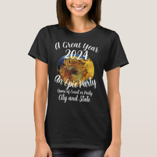 2024 Middag i Lycklig - nattbojor i Vin T Shirt