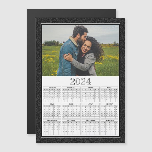 2024: Minimal fotoårskalender för Fullt (Fram/baksida)