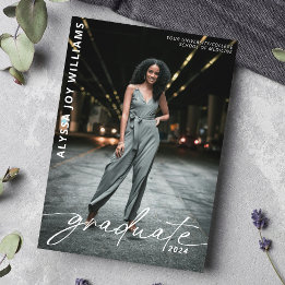 2024 Minimalist Script College Student Photo Meddelande