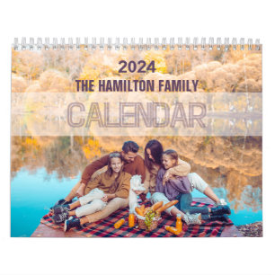 2024 Modern Anpassningsbar-familjfoto Skapar din e Kalender