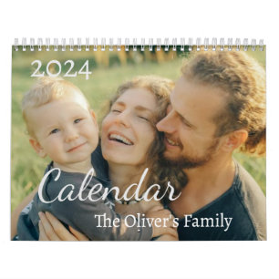 2024 Modern Anpassningsbar Photo Skapar din egen f Kalender