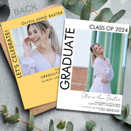 2024 Modern Minimal Foto Examen Inbjudan