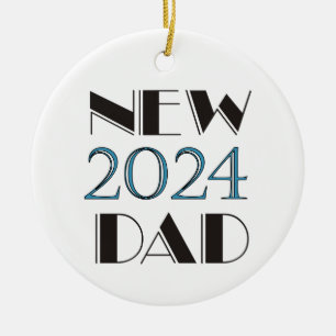2024 Ny pappa-prydnad Julgransprydnad Keramik