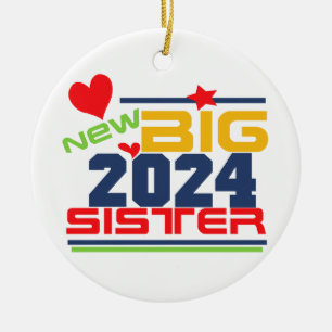 2024 Ny storsister-Ornament Julgransprydnad Keramik