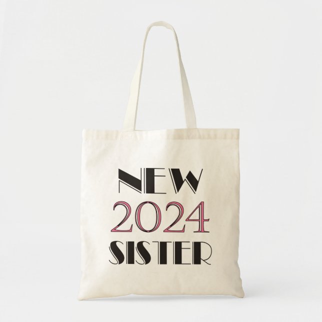 2024 Ny syster Tote bags Tygkasse (Framsidan)