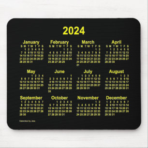 2024 Nyårsgul kalender av Janz Musmatta