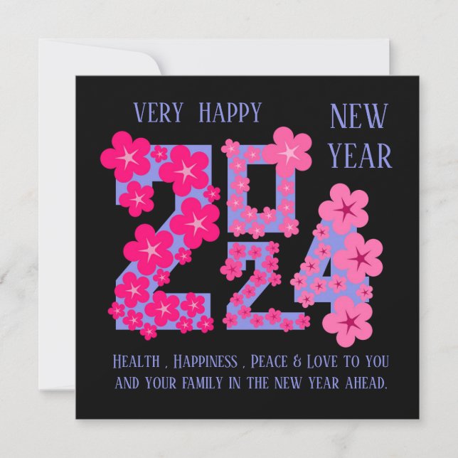 2024 NYTT ÅR HÄLSNING FÖR ALLA KORT (Framsida)