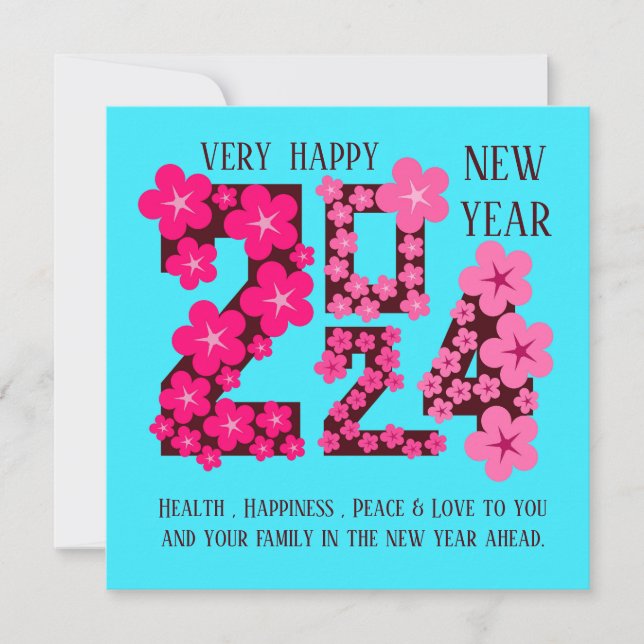 2024 NYTT ÅR HÄLSNING FÖR ALLA KORT (Framsida)