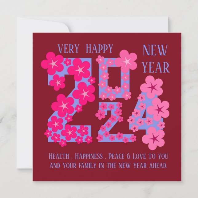 2024 NYTT ÅR HÄLSNING FÖR ALLA KORT (Framsida)