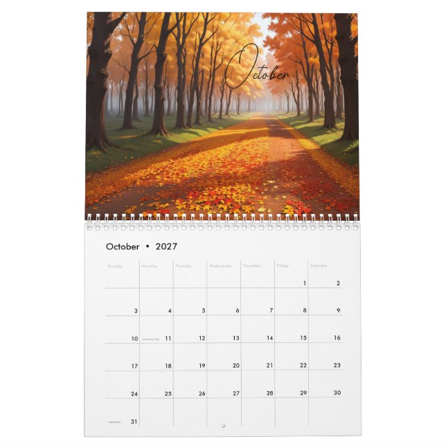 2024 Nytt år Kalender (Oct 2027)